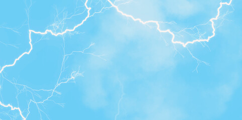 Blue lightning strike during an electrical storm. Lightning on the sky with stormy clouds. Cloudy, with a no-nonsense blue Rabbitohs. Thunderstorm and blue cloudy sky. Changing conditions. 