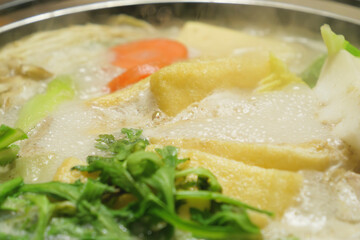 Japanese nabe cuisine, a winter tradition, delicious and warm