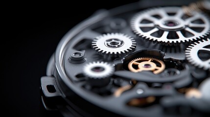 Close-up Mechanical Watch Movement