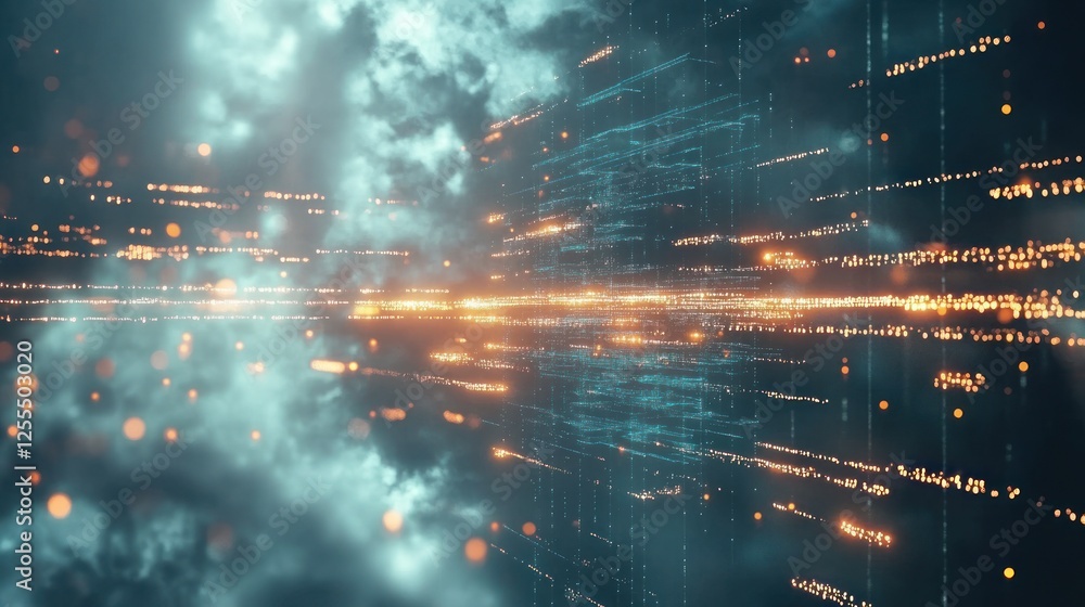 Poster abstract data stream visualization: information highway of the future