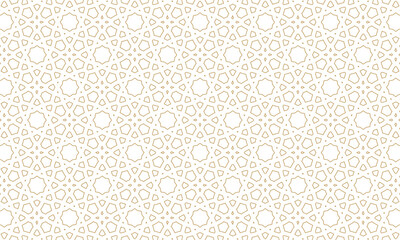 Abstract arabic seamless pattern line style design. gold islamic moroccan motif in texture geometric background