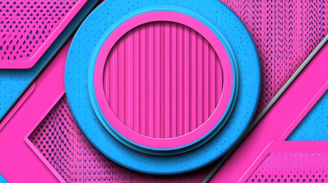 "Minimalist geometric design with bold,