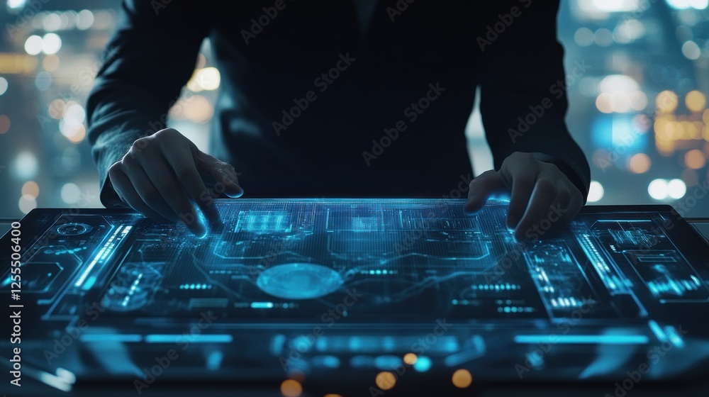 Poster navigating the future: interactive technology interface in a smart city
