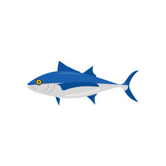 Tuna FishSeafood Vector Illustration, Isolated