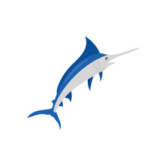 Sword FishSeafood Vector Illustration, Isolated