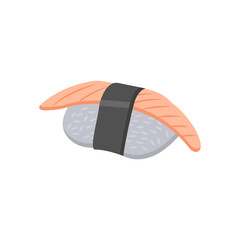 White Fish SushiSeafood Vector Illustration, Isolated