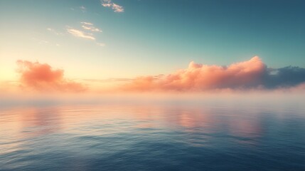 Obraz premium A soft, ambient glow transitioning from sky blue to pale cream. 