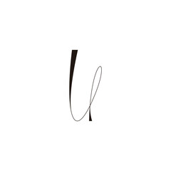 Letter u line geometric symbol simple logo vector