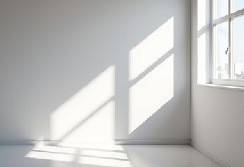 Shadows & Light on White: Window Reflections & Sunlight Patterns for Abstract Art, Architectural Visualization & Minimalist Interior Scenes

