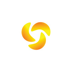 Obraz premium Three Biscuit geometric symbol simple logo vector