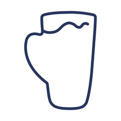 Obraz premium Minimalist Outline Water Jug Icon 