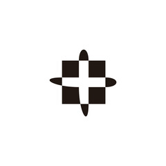 Fototapeta premium Hospital, window geometric symbol simple logo vector