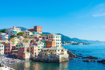 Naklejka premium The colorful village named 