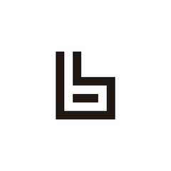 Letter b stripe, square geometric symbol simple logo vector © Amrah