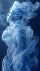 A soft, translucent blue glow emanating from the edges of a minimal canvas.