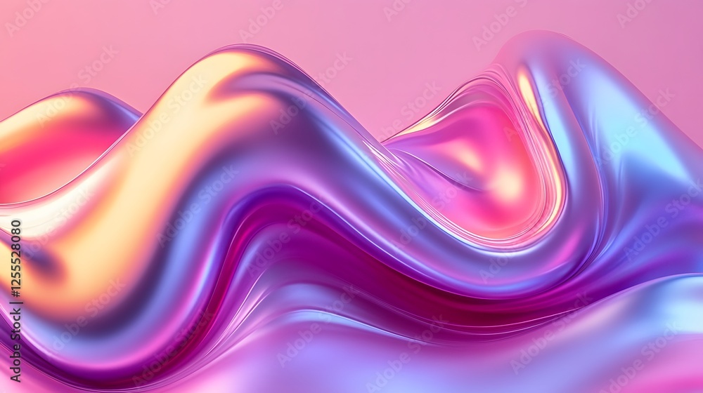 Poster soft pink abstract background with colorful waves and smooth flowing shapes for creative design proj