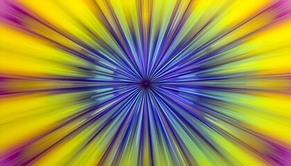 Obraz premium Abstract Yellow and Blue Light Burst with Motion Blur, Dynamic and Vibrant Background for Design Projects.