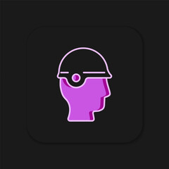 Filled outline Baseball helmet icon isolated on black background. Flat filled outline style with shadow. Vector