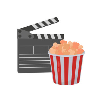 Cinema Video Production Vector Illustration, Isolated