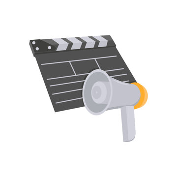 Promotional Video Video Production Vector Illustration, Isolated