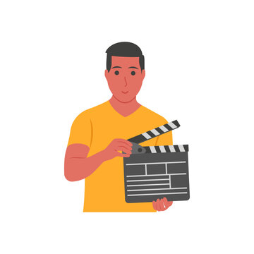 Actor Video Production Vector Illustration, Isolated