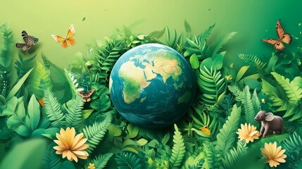 Green world, ecology, saving the planet, green energy