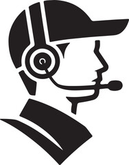 customer service icon clip art silhouette design vector art illustration