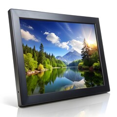 Landscape Displayed on a Small LCD Screen