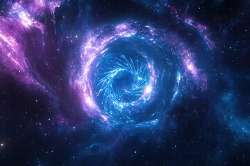 Fototapeta premium Spiral galaxy vortex with cosmic nebula and stars in deep space