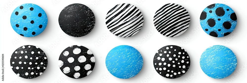 Poster ten easter eggs displayed with various patterns