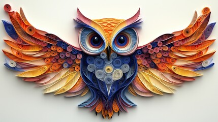 Paper quilling animal, Paper quilling koi fish, Paper quilling intricately layered