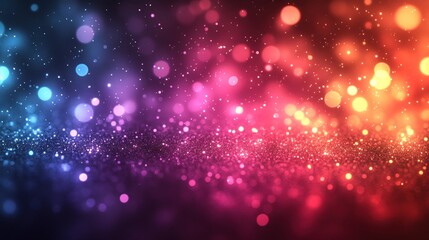 Obraz premium Stunning Multicolor Bokeh Effect on Dark Blurred Background