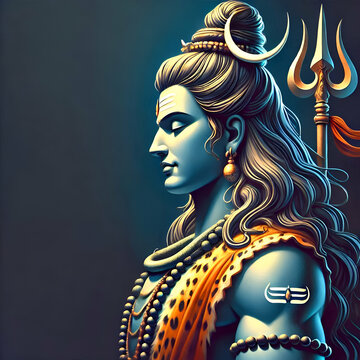 happy maha Shivratri festival celebrated of lord shiva night, illustration design background