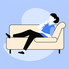 Modern Digital business people working character vector Illustration design. Simple and minimalist vector illustration.