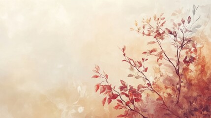 Warm and Inviting Earthy Pastel Background with Subtle Leaf Design