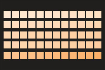 Human skin tone color palette set