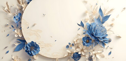 blue floral background