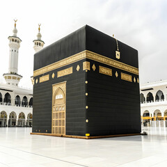 kaaba with white background