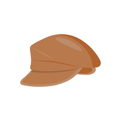 Beret Cap , Autumn Isolated Vector Illustration
