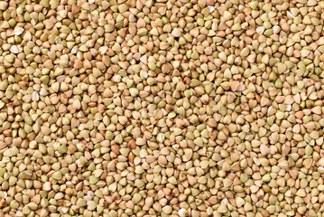 Organic buckwheat seed texture background, Food ingredient