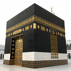 kaaba with white background