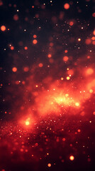 Dynamic cosmic artwork featuring brilliant bokeh and light trails creating a fiery, celestial experience.