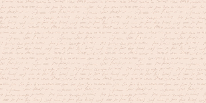 Scribble monochrome pink handwritten script text seamless pattern.Illegible note repeat cover. Diary poetry continuous ornament. Vector hand drawn illustration.