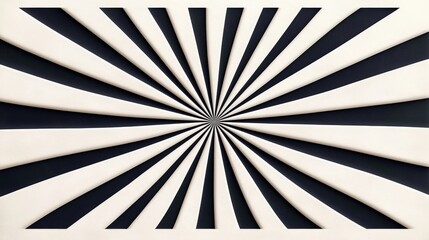 Dynamic Black and White Spiral Design with Triangular Shapes Creating Optical Illusion