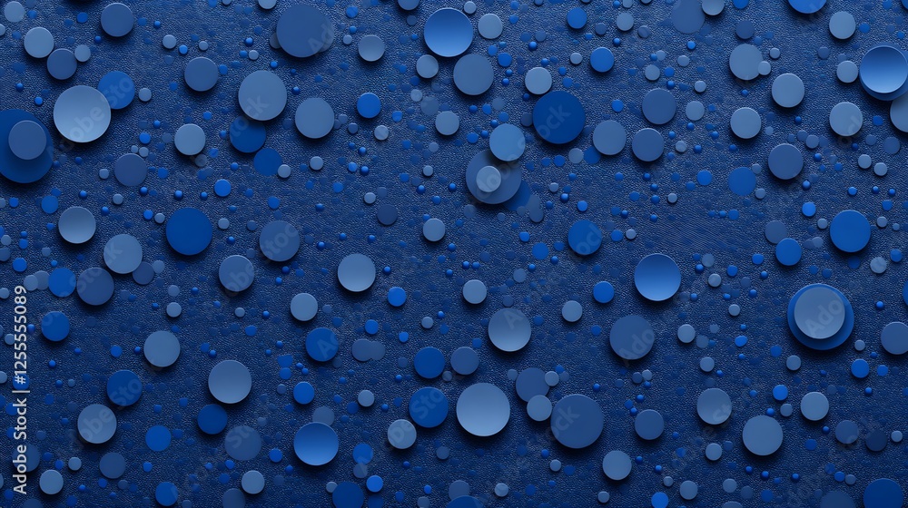 Aufkleber deep blue turquoise abstract background with blue water drops creating a textured design pattern