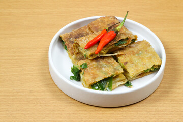 Delicious Crispy Murtabak, Savory Malaysian Street Food