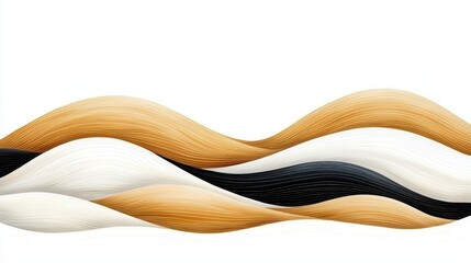 Abstract Wave Pattern Design in Earthy Tones and Black White Background for Modern Interiors