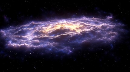 Fototapeta premium Celestial Nebula Cosmic Cloudscape Glowing Starscape