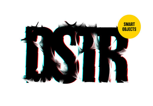 Distortion Machine Photoshop Effect Mockup