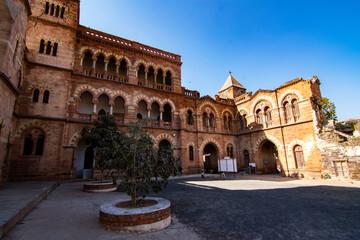 Naklejka premium Beautiful Exterior of Prag Mahal in Bhuj, Gujarat, India